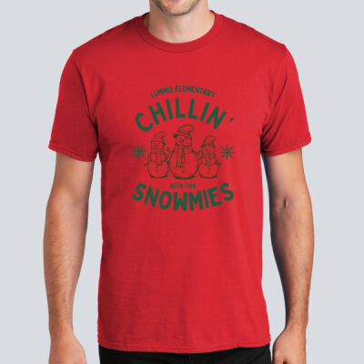 Adult T-Shirt - Winter  - Chillin With The Snowmies Green Thumbnail