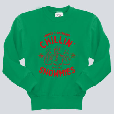 Youth Crewneck - Winter  - Chillin With The Snowmies Red Thumbnail