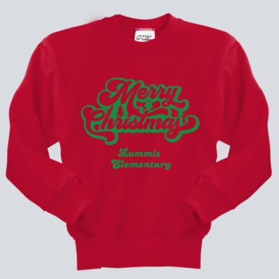 Youth Crewneck - Winter - Merry Christmas Green Thumbnail