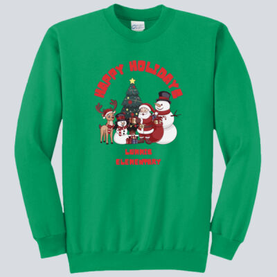 Adult Crewneck - Winter - Happy Holidays Red Thumbnail