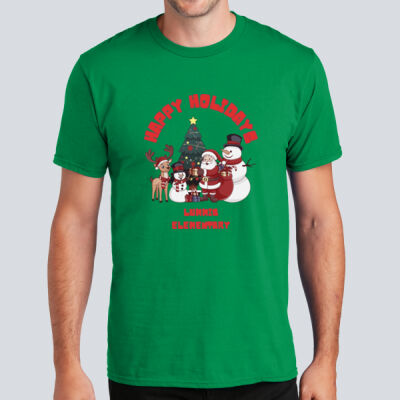 Adult T-Shirt - Winter - Happy Holidays Red Thumbnail