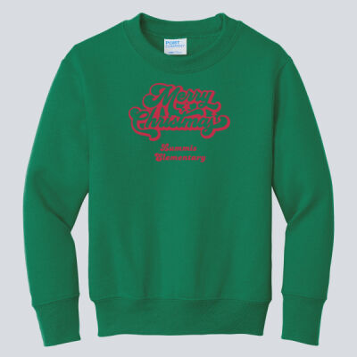 Youth Crewneck - Winter - Merry Christmas Red Thumbnail