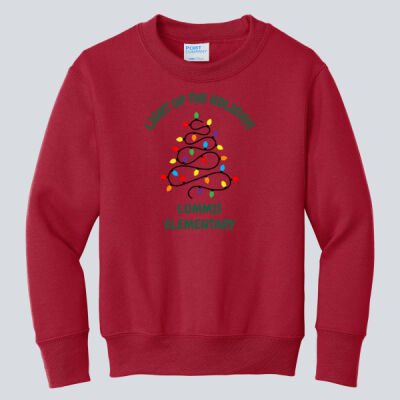 Youth Crewneck - Winter - Light Up Green Thumbnail