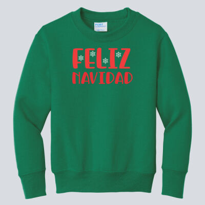Youth Crewneck - Winter - Feliz Navidad Red Thumbnail