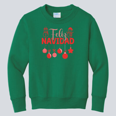 Youth Crewneck - Winter - Feliz Navidad Red Thumbnail